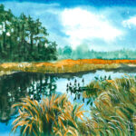 Painting of Marsh by 202 in New Salem